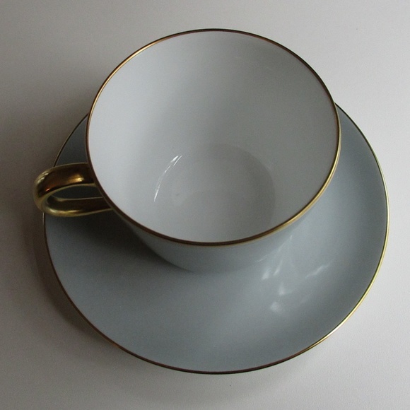 OMC Okura unique 2 tone Gray Tea cup & saucer - Picture 3 of 12